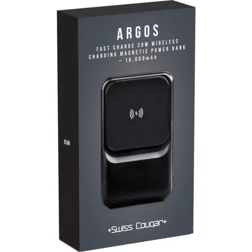 Swiss Cougar Argos FC 20W Wireless Charging Magnetic Power Bank Gift Box